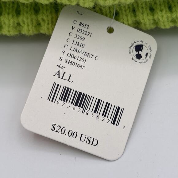 Free People Movement Lime Green Cool Down Beanie Size ALL NWT - Picture 7 of 11